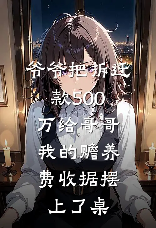 爷爷把拆迁款500万给哥哥，我的赡养费收据摆上了桌